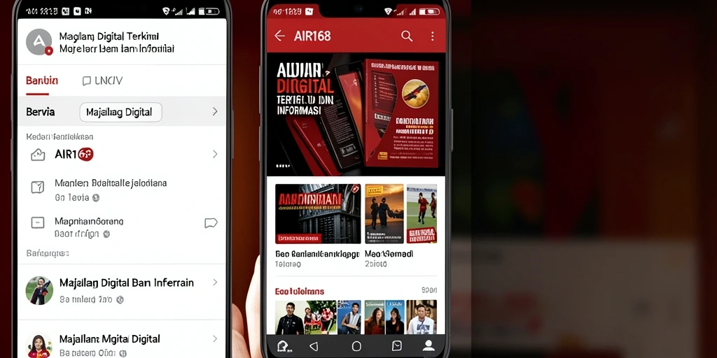 Antarmuka aplikasi AIR168 yang informatif dan mudah digunakan.