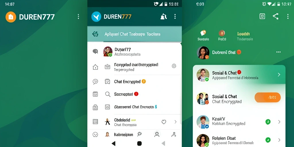 Antarmuka pengguna DUREN777 yang modern dan intuitif.