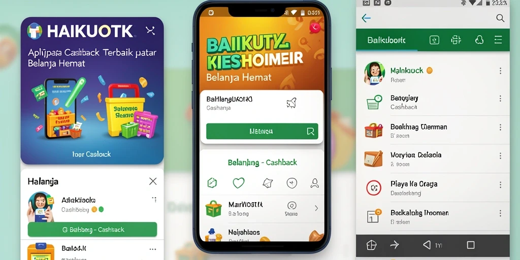 Tampilan antarmuka aplikasi cashback HAIKUOTK yang menarik dan fungsional.