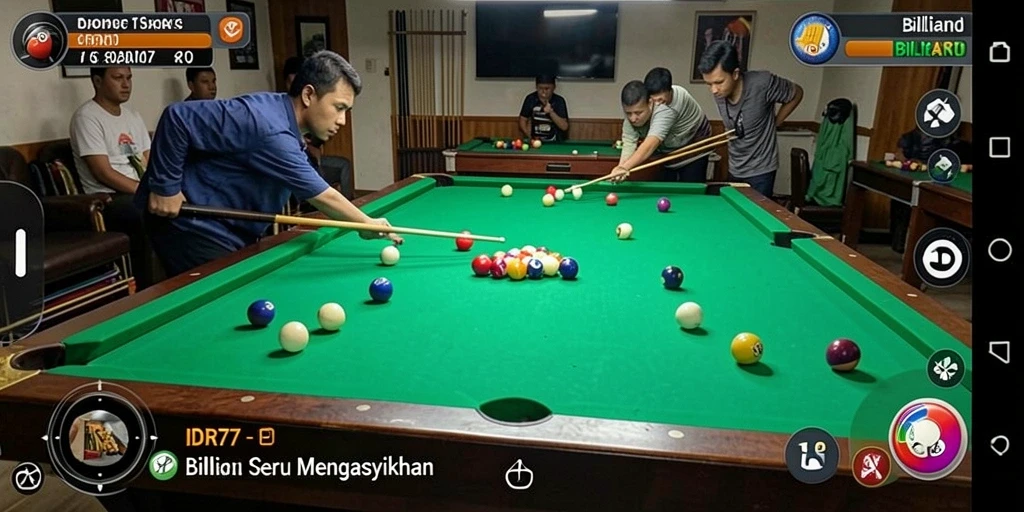 Antarmuka IDR77 yang menarik dan fungsional untuk game Billiard.