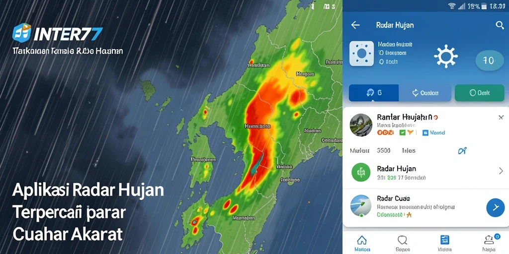 Antarmuka INTER77 menampilkan informasi Radar Hujan yang jelas dan terperinci.
