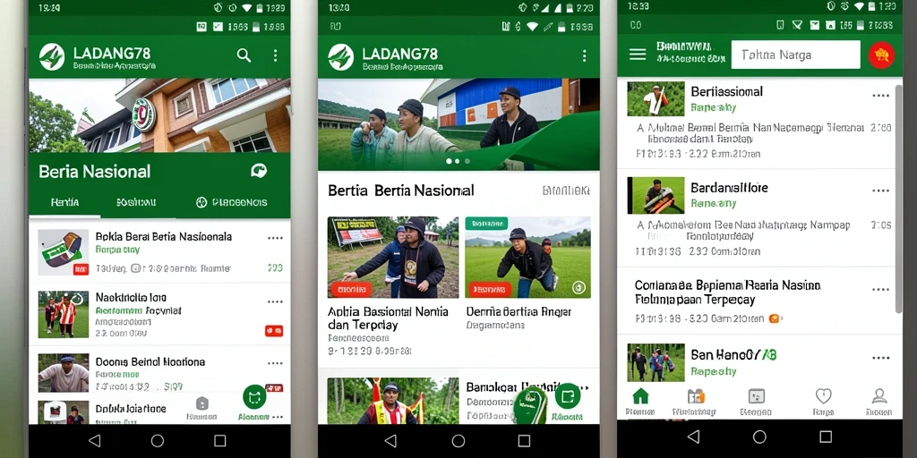 Tampilan antarmuka LADANG78 yang informatif dan menarik.