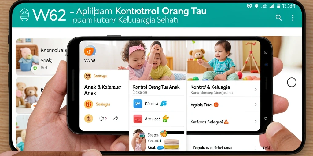 Tampilan antarmuka aplikasi Kontrol Orang Tua Anak yang intuitif dan ramah pengguna.
